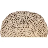 Beliani PRIENE - Poef-Beige-Katoen