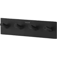 Tiger Square - Handdoekhaak multi - Zonder boren - Handdoekhaakjes - 3M tape - Mat zwart