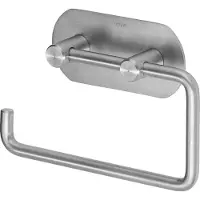 Tiger Rondo - WC rolhouder zonder klep - Zonder boren - 3M tape - RVS geborsteld