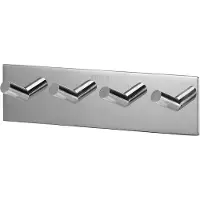 Tiger Square - Handdoekhaak multi - Zonder boren - Handdoekhaakjes - 3M tape - RVS gepolijst