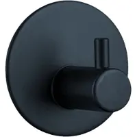 EAVY Handdoekhaakjes Zelfklevend Zwart - 1x Zelfklevende Haakjes - Handdoekhouder - Plakhaakjes - Wandhaak