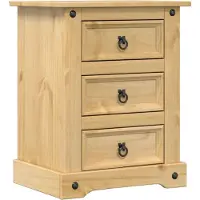 vidaXL Nachtkastje Corona 53x39x66 cm massief grenenhout