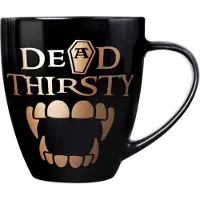 Alchemy Gothic Dead Thirsty mok/beker zwart - - keramiek - magnetron en vatwasser bestendigd - inhoud ca. 400ml