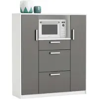 Young Furniture Keukenkast Range 116 cm breed wit met antraciet