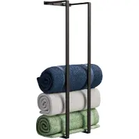 EAVY Handdoekrek 70x20x14 - Handdoekstang - Handdoekhouders - Handdoekenrek - RVS - Mat Zwart