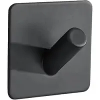 EAVY Handdoekhaakjes Zelfklevend Zwart - 1x Zelfklevende Haakjes - Handdoekhouder - Plakhaakjes - Wandhaak