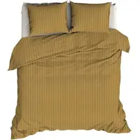 Satin d'or Dekbedovertrek Streep Gold Satijn-260 x 200 / 220 cm | Extra Breed