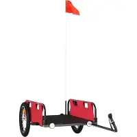 vidaXL Fietstrailer oxford stof en ijzer rood