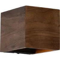 QAZQA Smart wandlamp walnoot hout incl. Wifi G9 - Transfer