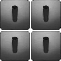 EAVY - Set van 4 Zelfklevende handdoekhaakjes RVS - Gunmetal