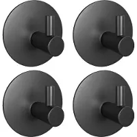 EAVY - Set van 4 Zelfklevende handdoekhaakjes RVS - Gunmetal