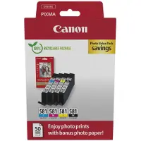 Canon Ink Multipack Cli-581 Zwart-cyaan-magenta-geel Photo Value Pack (2106c006)