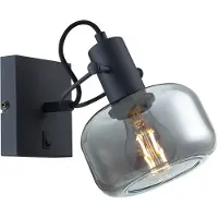Steinhauer Wandlamp Glaslic 3864ZW Zwart met smoke glas