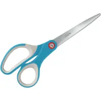 Ginza.se Cosy Titan 5332 schaar, ergonomische handgreep, voor links-/rechtshandigen, L 205 mm, staal/kunststof met titaniumcoating, blauw