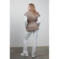 DIDI Sleeveless Kimono Romy Beige / Brown Maat: 42-44 | Gilets Outlet | Dames | Beige