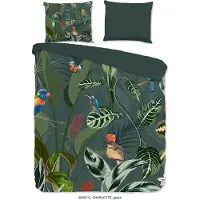 Good Morning Dekbedovertrek Katoen Charlotte - green 200x200/220cm