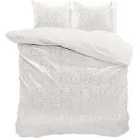 Sleeptime Velvet dekbedovertrek Sultan - embossed - wit - 1-persoons (140x220 + 60x70 cm)