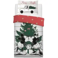 Disney Kerst kinderdekbedovertrek Mistletoe Kisses - polykatoen - 1-persoons