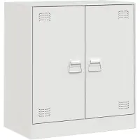 vidaXL Dressoir 67x39x73 cm staal wit