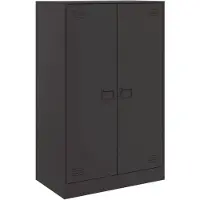 vidaXL Dressoir 67x39x107 cm staal zwart
