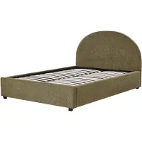Beliani VAUCLUSE - Tweepersoonsbed-Groen-Bouclé
