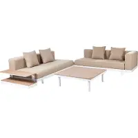 Beliani MISSANELLO - Zitgroep-Beige-Polyester