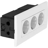 OBO Drievoudige Stopcontactmodule 45 Wandunit Puur Wit (Europese Stekkerdoos) - 6119414