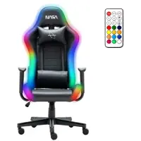 Nasa PI047, Verstelbaar zitje, Gevoerde rugleuning, Polyurethaan (PU), Zwart, Nylon, Zwart