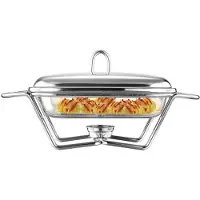 Altom Design Meteor vierkante Buffetwarmer 1,8L - Chafing Dish / Warmhoudbak RVS