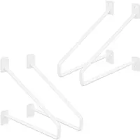 ML-Design 4 stuks plankbeugel, 220 mm, wit, gemaakt van staal, haarspeld plankbeugels, zwevende plankbeugel, haarspeld