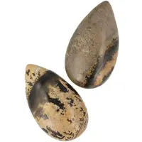 Ruben Robijn Jaspis dendriet edelsteen druppel hanger