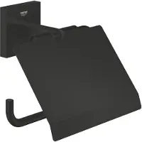 GROHE QuickFix Start Cube toiletrolhouder - Met deksel - Matte Black