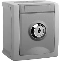 VIKO 90591044-DE Pacific Wandcontactdoos met randaarde afsluitbaar spatwaterdicht Grijs 1 stuk(s)