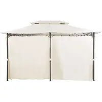 Beliani COLOS - tuinpaviljoen-Beige-Staal