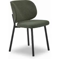Scandinavian Living Eetstoel Ranum in groen boucle teddy stof