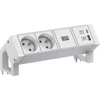 Bachmann Desk2 Alu Wit 2Xusb-A, 1Xusb-C, 22W, 0,2M, Gst18