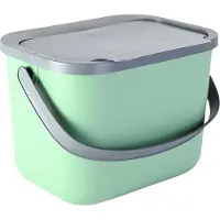 Practic Mini Bini - Afvalbak 6L - met deksel en handvat voor de keuken - BPA-vrij - licht groen - 17cm x 24.5cm x 19cm