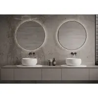 Martens & Meijer Spiegel tyrus 60 cm met indirecte verlichting en spiegelverwarming geborsteld goud