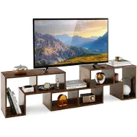 Coast TV Meubelkast - voor 65 inch TV - Bruin - 134-180 x 30 x 43 cm - Bruin - Hout