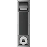 Wiesbaden Toiletrolhouder met Klep en Reserverolhouder Inbouw Rocko Gunmetal