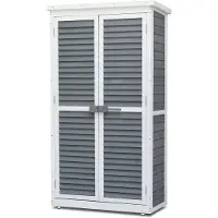 Garden Point Houten tuinkast Fingal grijs