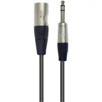 NJS/Rean Professional XLR (m) - 6,35mm Jack mono (m) kabel | 1 meter