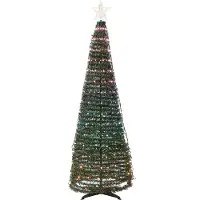 Beliani SAARLOQ - LED kerstboom - Groen - 160 cm - Synthetisch materiaal