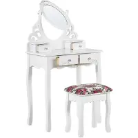 Beliani AMOUR - Kaptafel - Wit - MDF