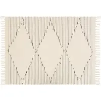 Beliani ULUYOL - Plaid-Beige-Katoen
