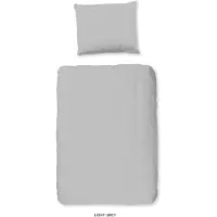 Good Morning Peuter Dekbedovertrek Katoen Uni - light grey 120x150cm