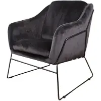 DS4U Fauteuil Antonio velvet | DS4U fluweel zwart 63x82x88 cm fauteuils | NADUVI