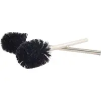 Merkloos 2 x Kwalitatieve Badkameraccessoires - 330g - Toiletgerei, Losse Toiletborstel, Zwart - 8X9 cm