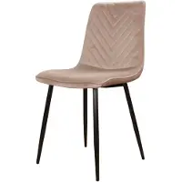DS4U Eetkamerstoel Gaby | DS4U fluweel beige 50x86x57 cm eetkamerstoelen | NADUVI