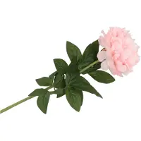 DK Design Kunstbloem pioenroos - licht roze - zijde - 71 cm - kunststof steel - decoratie bloemen - Kunstbloemen